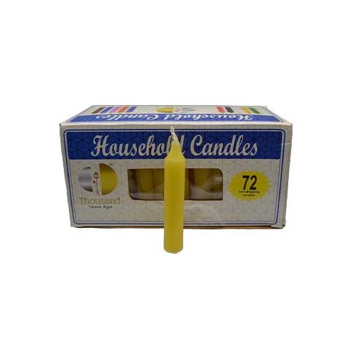 72 Yellow 4 Inch Household Candles