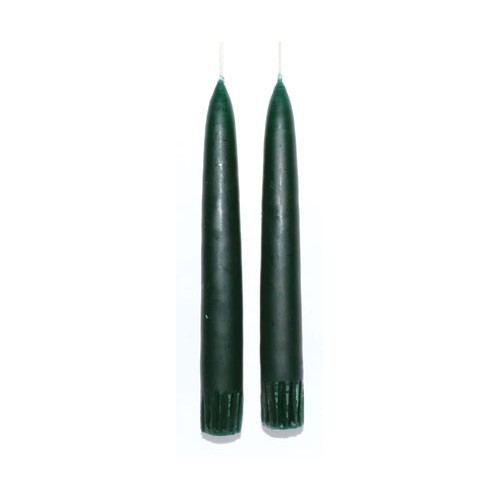 7 Inch Dark Green Taper Candles - Perfect for Rituals