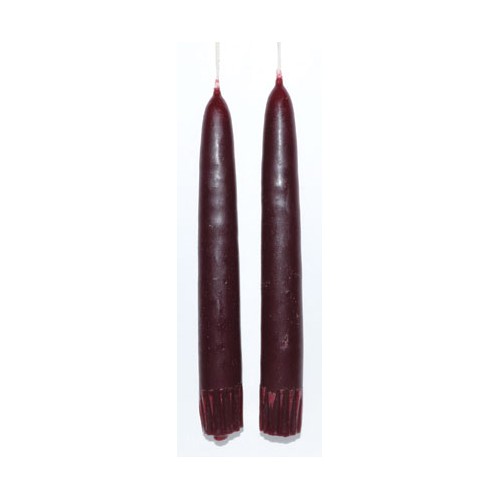 7" Dark Red Taper Candle Pair