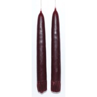 7" Dark Red Taper Candle Pair