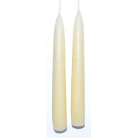 Set of 2 Antique White Taper Candles - 7 inch