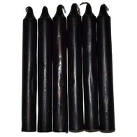 Set of 6 Black 6" Household Candles