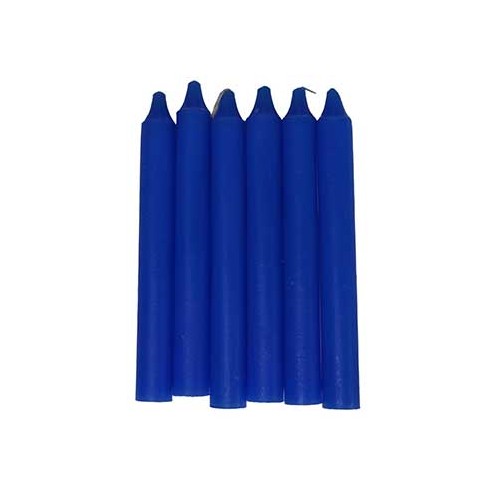 Set of 6 Blue Household Candles for Rituals