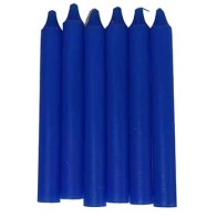 Set of 6 Blue Household Candles for Rituals