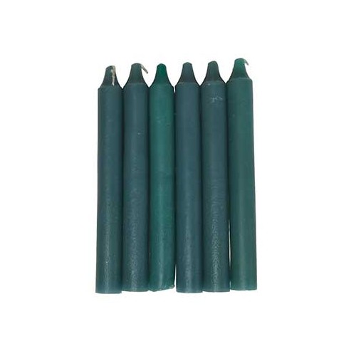 Set of 6 Green Candles for Rituals