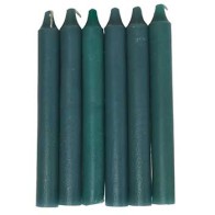 Set of 6 Green Candles for Rituals