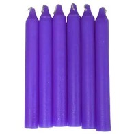 Juego de 6 Velas Moradas para el Hogar