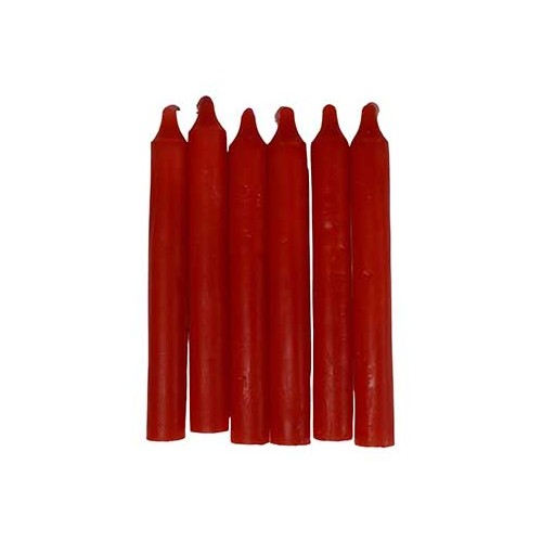 Juego de 6 Velas Rojas para el Hogar