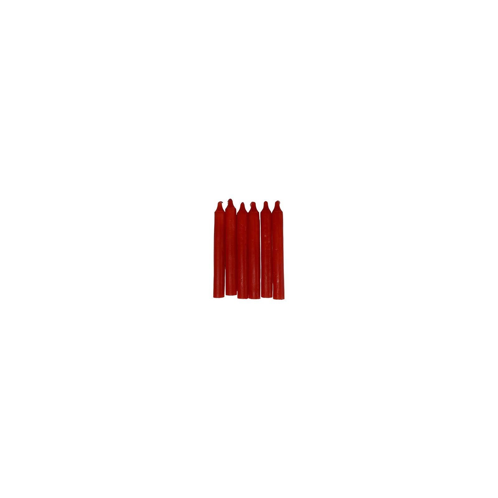 Set of 6 Red Household Candles