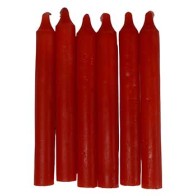 Set of 6 Red Household Candles