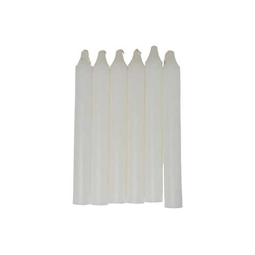 Set of 6 White Household Candles