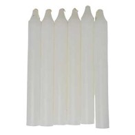 Set of 6 White Household Candles