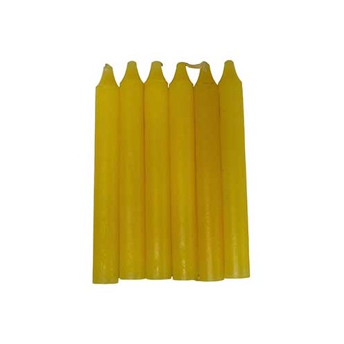 Set of 6 Yellow 6" Household Candles