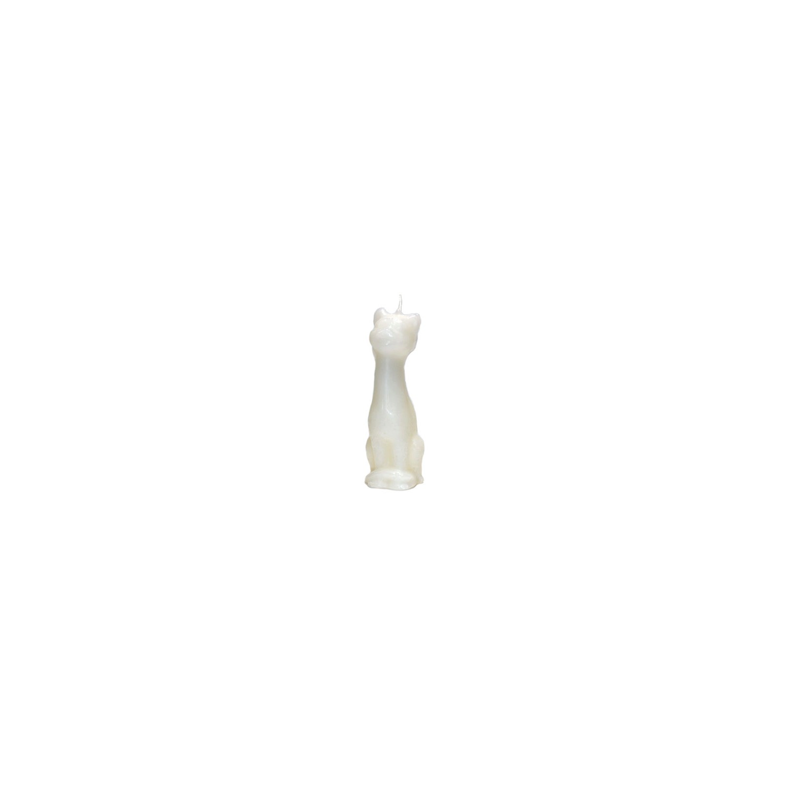 5.5" White Cat Candle