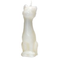 5.5" White Cat Candle