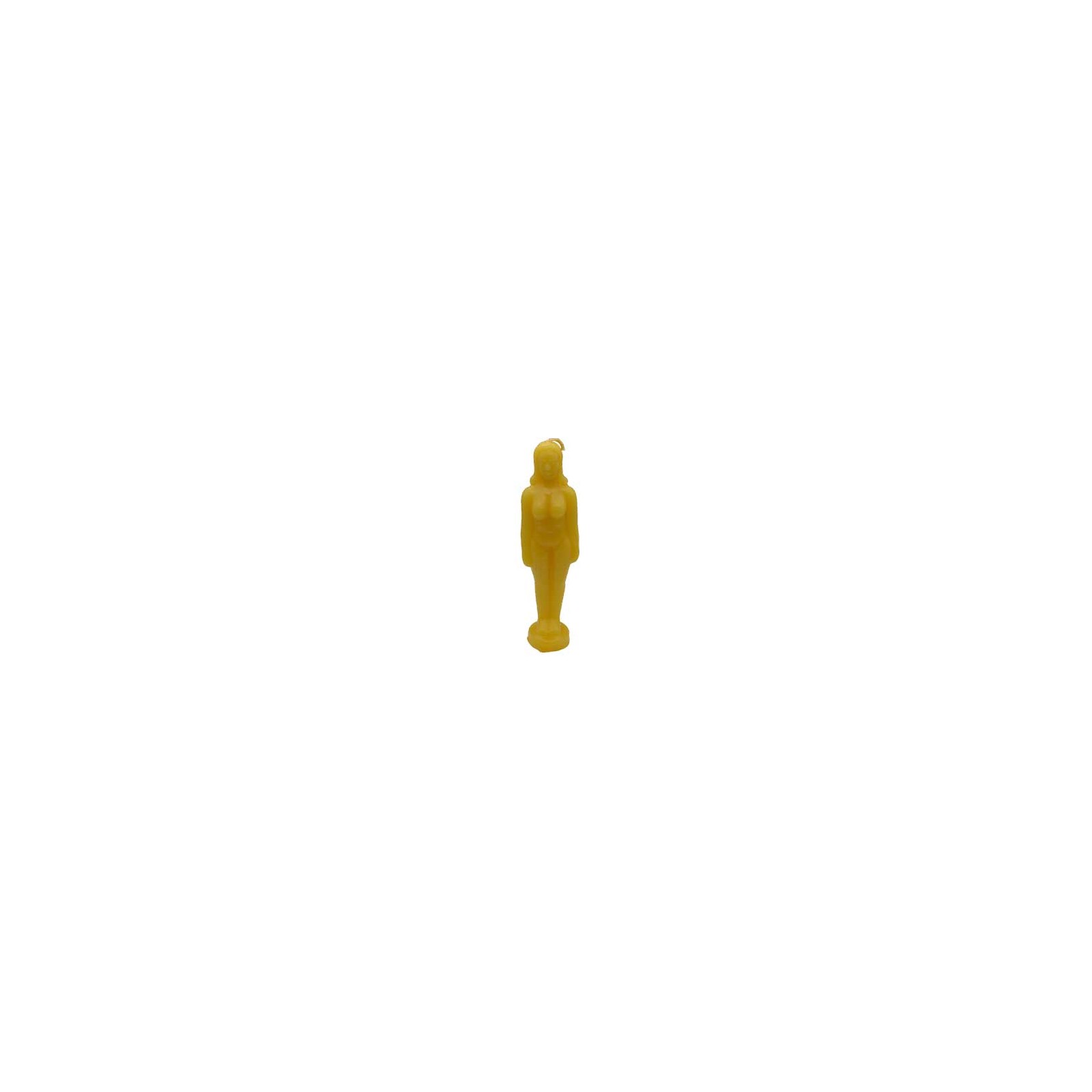 6 3/4" Yellow Woman Candle for Joy