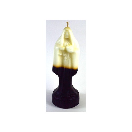 10 Inch Holy Death Candle Black White