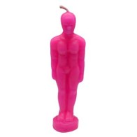 Vela Hombre Rosa 6 3/4\" para Romance