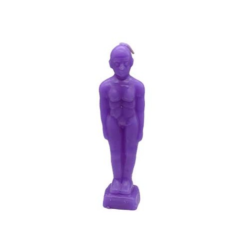 6.75 Inch Purple Male Candle for Wealth and Creativity