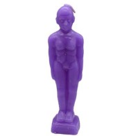 6.75 Inch Purple Male Candle for Wealth and Creativity