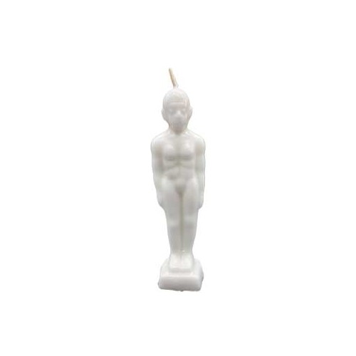 6.75 Inch White Man Candle