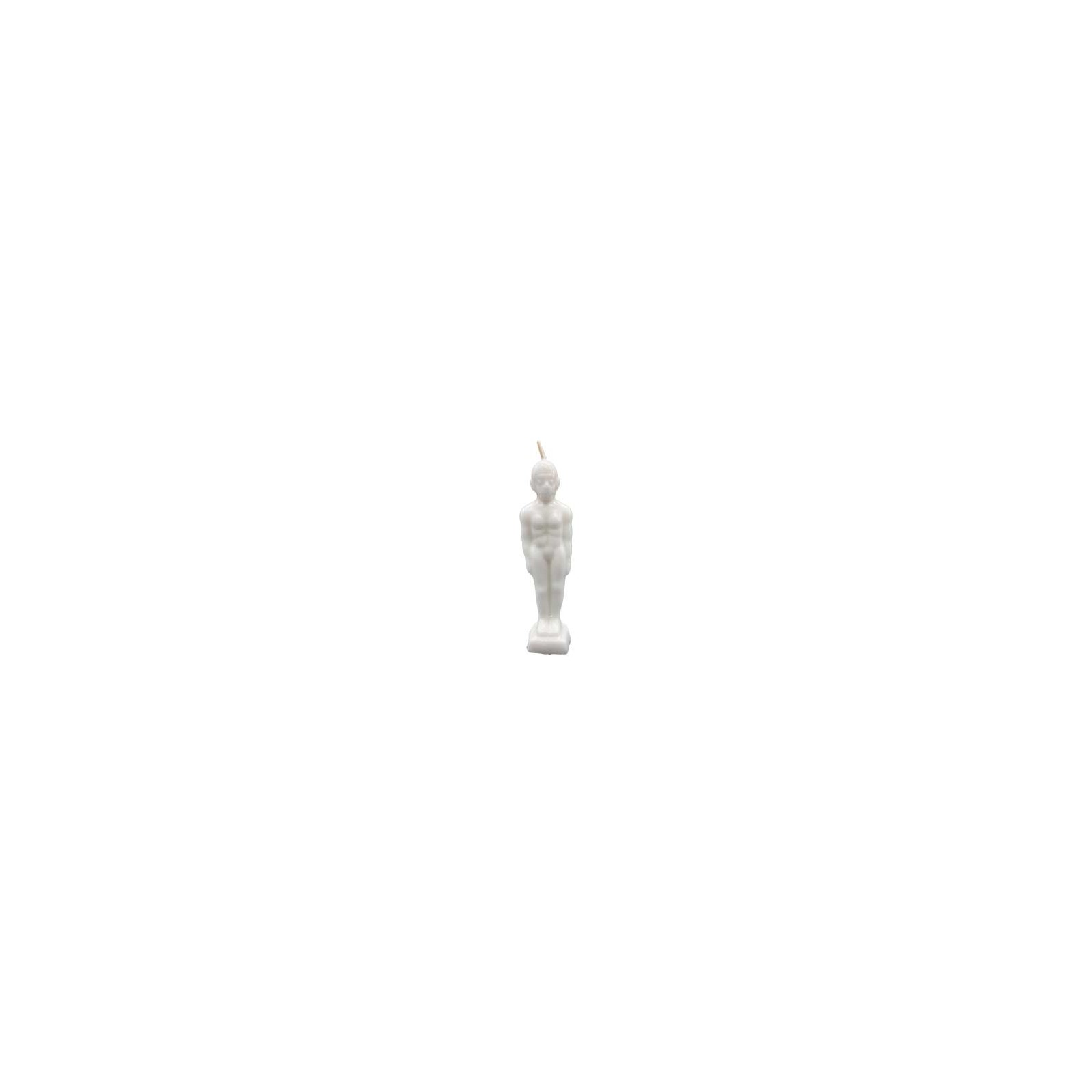 6.75 Inch White Man Candle