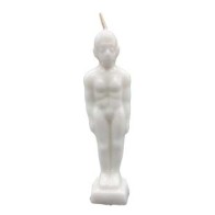 6.75 Inch White Man Candle