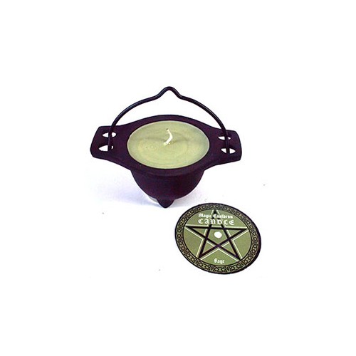 Sage Candle Cauldron Magic