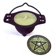 Sage Candle Cauldron Magic