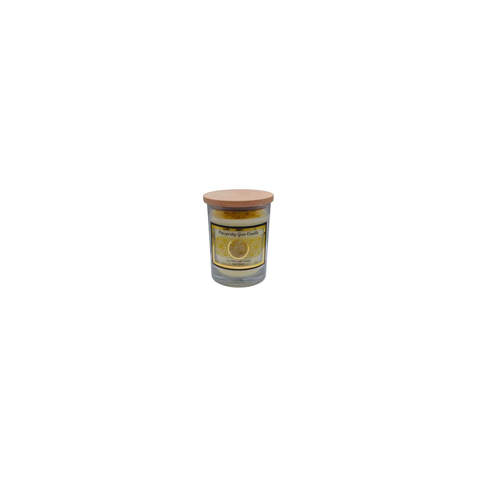 Prosperity Gemstone Soy Candle with Citrine