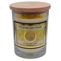 Prosperity Gemstone Soy Candle with Citrine