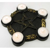 Pentagram Candle Holder Altar Plate