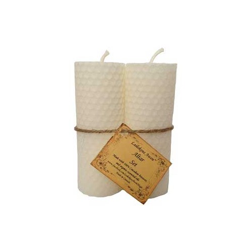 Set de Velas de Altar Blancas de 4.25\"