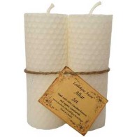 Set de Velas de Altar Blancas de 4.25\"