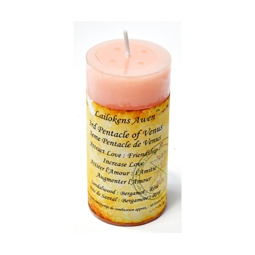 3rd Pentacle of Venus Scented Candle for Love