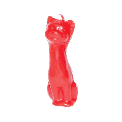 5 1/2" Red Cat Candle