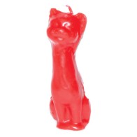 5 1/2" Red Cat Candle