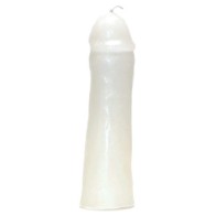 6 1/2" White Male Gender Candle for Attraction