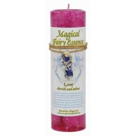 Love Pillar Candle with Fairy Dust Necklace