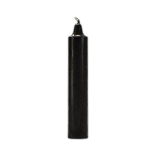 9 Inch Black Pillar Candle for Rituals