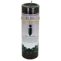 Bliss Candle with Black Obsidian Pendant