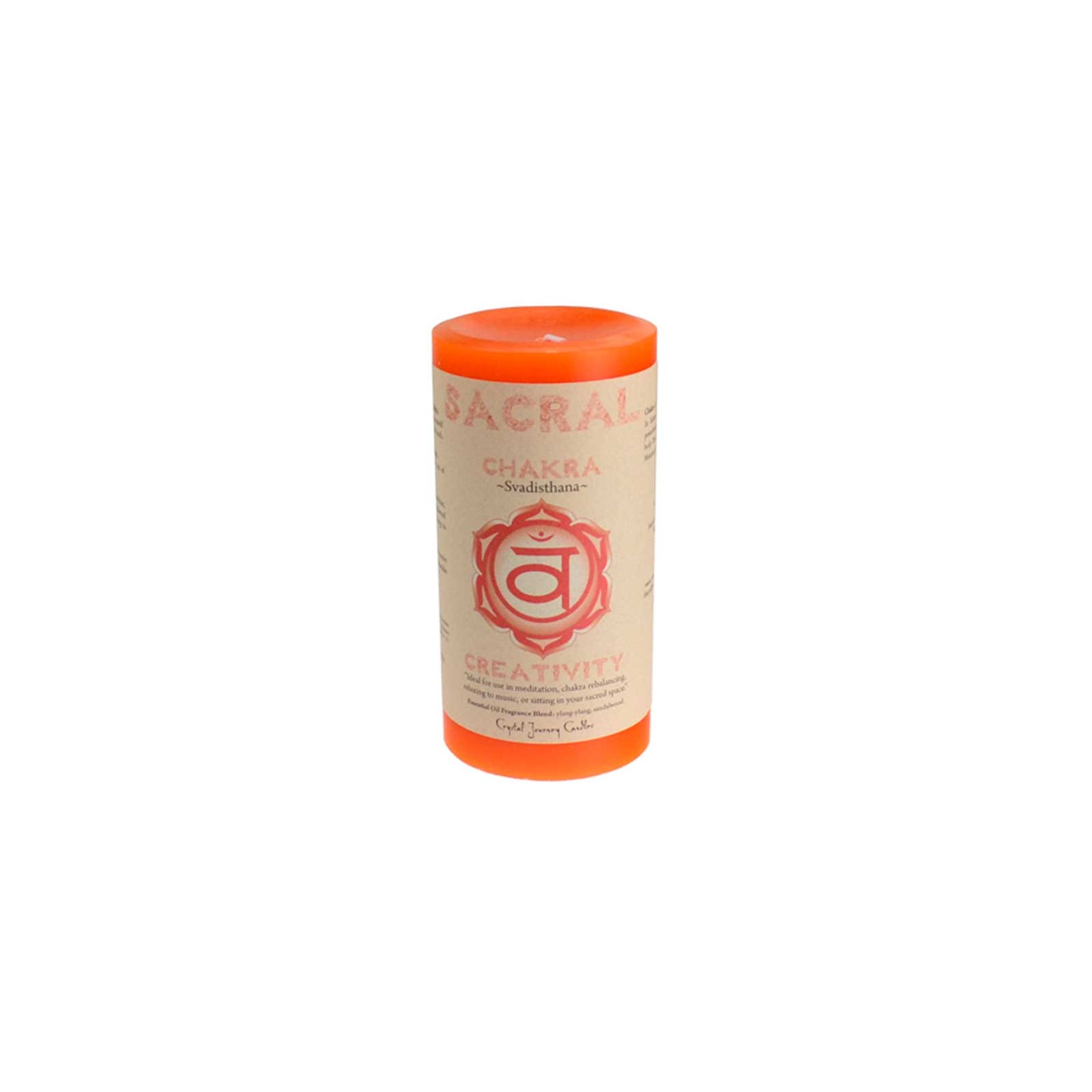 Sacral Chakra Pillar Candle 3" x 6"