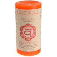 Sacral Chakra Pillar Candle 3" x 6"