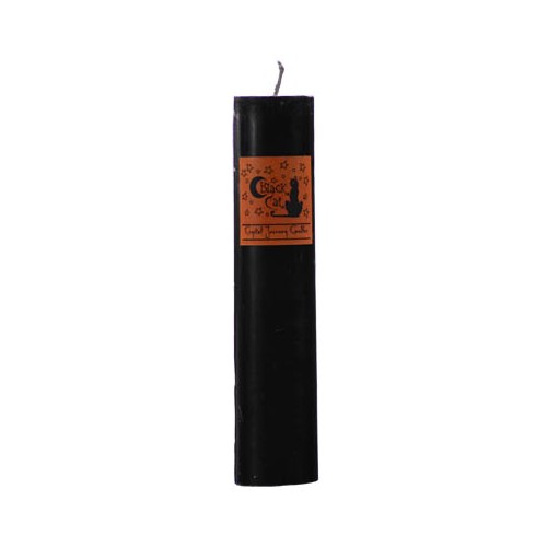 Black Cat Pillar Candle for Rituals