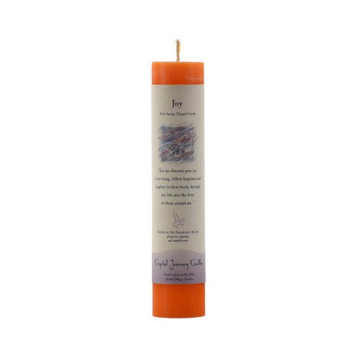 Reiki Charged Joy Pillar Candle - Empower Your Rituals