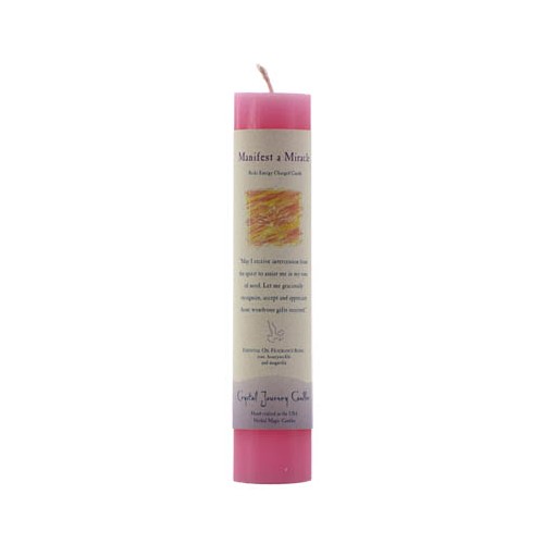 Manifest A Miracle Reiki Charged Pillar Candle