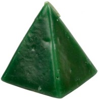 Green Cherry Pyramid Candle 2 1/2" for Spells