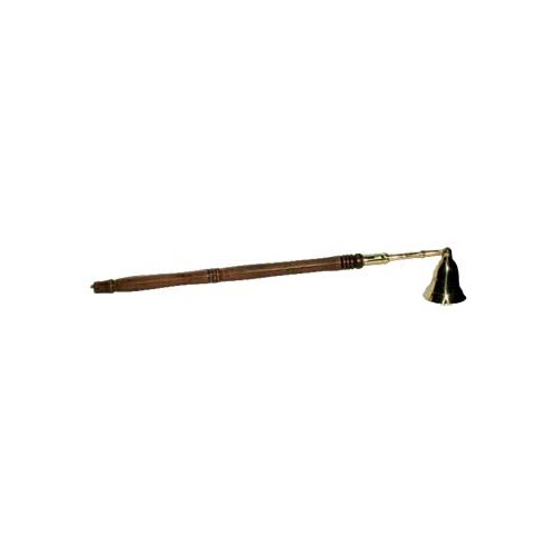 Wooden Handle Brass Candle Snuffer for Altar Use