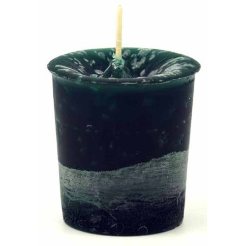 Earthy Floral Green Forest Votive Candle