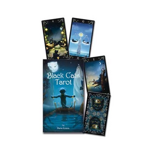 Black Cats Tarot Deck by Maria Kurarai